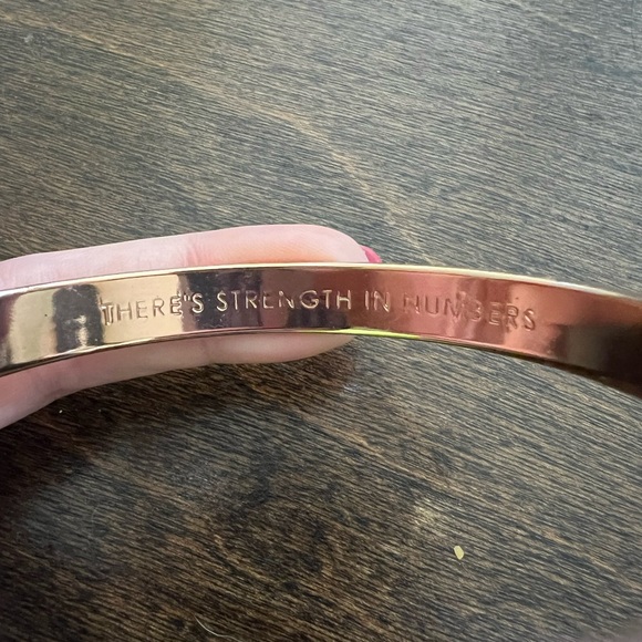 kate spade rose gold bangle - “there’s strength in numbers” - Picture 3 of 5
